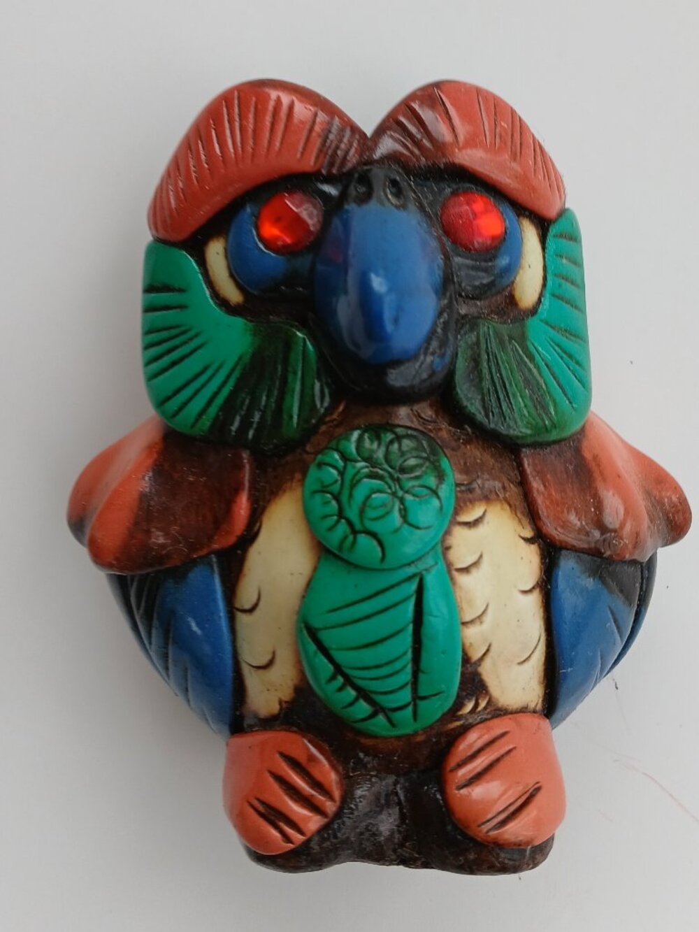 Mexican Mayan Aztec Death Clay Whistle Handcrafted Owl Sounds Works Folk Art